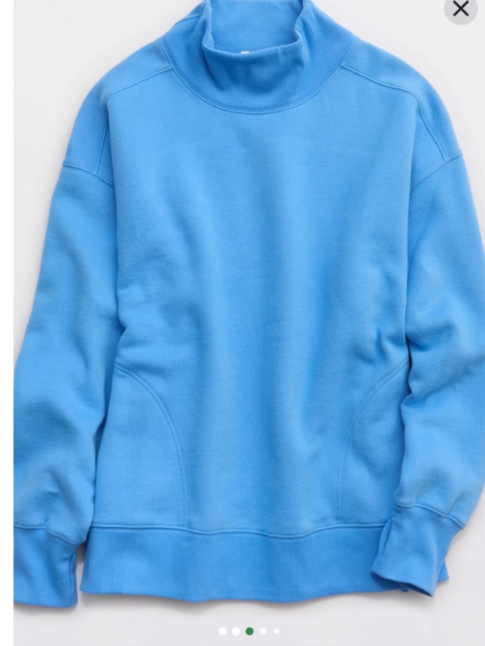 Aerie Offline Cloud Fleece Oversized Mockneck Sweatshirt - Blue - Size XL - NWT - Picture 2 of 6